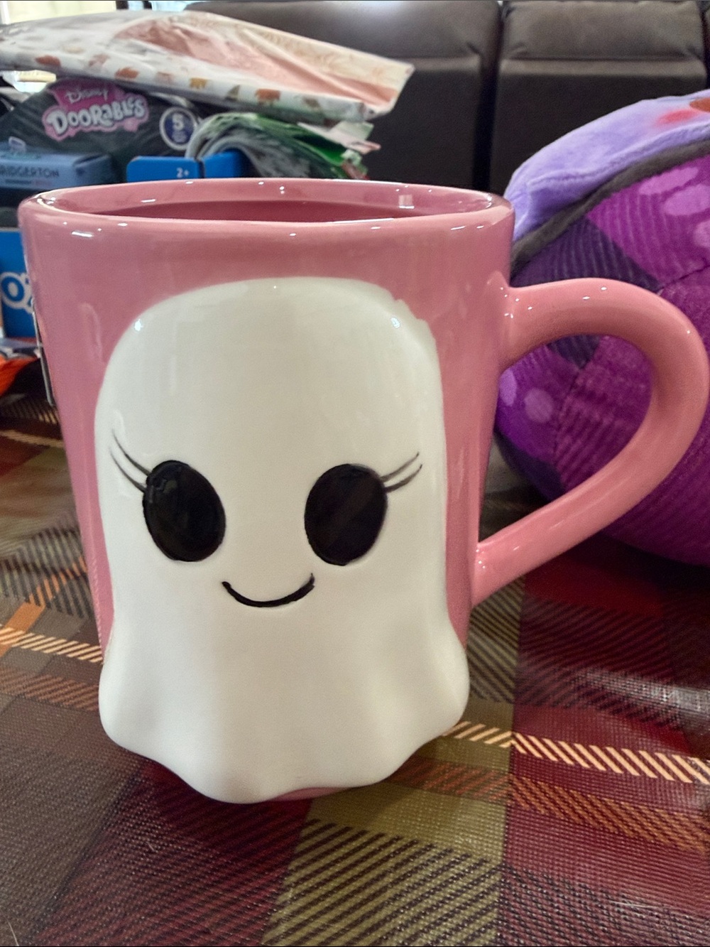 NWOT-Pink Booville Ghost Mug